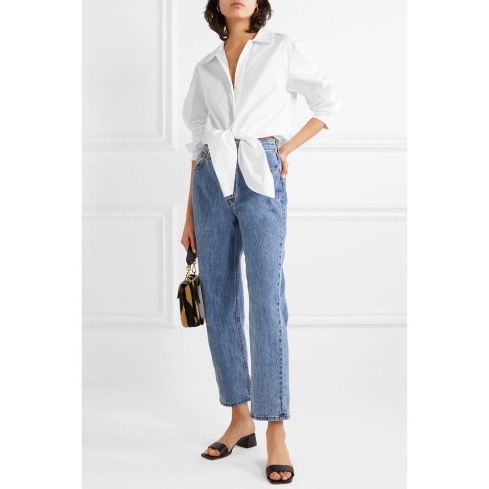 Reformation White Linen Top